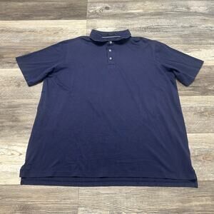 Greyson Navy Blue Mens XL Short Sleeve Luxury Performance Golf‎ Pique Polo Shirt